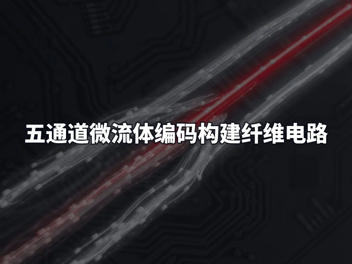 五通道微流体编码构建纤维电路