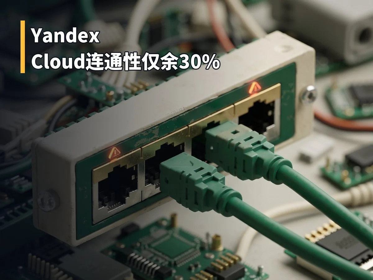 Yandex Cloud连通性仅余30%